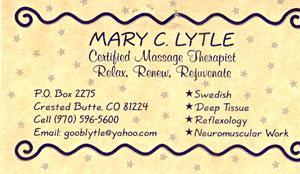 Mary Lytle ~ Massage Therapist