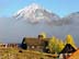 Last night's storm leaves snow on Gothic Mountain, and fog in the valley.