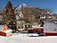 Our town, covered with four feet of recent snowfall, glittering in the sunshine.