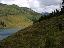 First snow I've seen this fall can be seen behind Long Lake on Mount Baldy.