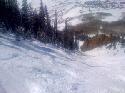 5 inches of perfectly timed snow this weekend made for another powder day, this time on a Sunday!  There was just enough snow to soften everything up again - this picture is from the middle of Funnel, with Mt. Crested Butte in the background.