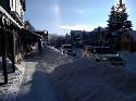 Bluebird day after a snowy weekend, with very soft turns on the mountain.