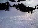 This shot is looking down Headwall, with the North Face and Paradise lifts in the background.  Conditions here, and everywhere else on the mountain are fantastic.