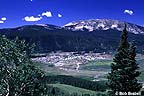 View of town from Mt. Crested Butte in summer