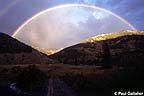 Mountains with rainbow