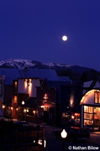 Elk Avenue moonrise