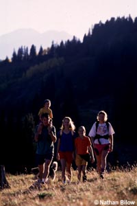 Family hiking