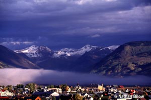 Fog over town