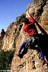 Rock climbing in Taylor Canyon