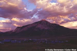 Summer sunset over Mt. Crested Butte