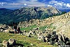 Couple backpacking in Mt. Crested Butte