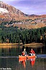 Family canoeing at Lake Irwin