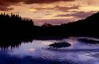 Sunset over Crested Butte Mountain from the East River