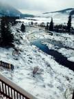 A snowy view of the East River from Crested Butte South.