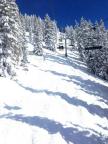 A snowy morning on Silver Queen Lift.