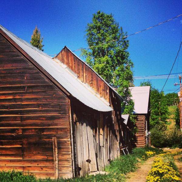 Walking the alleys of paradise of Crested Butte, Colorado.