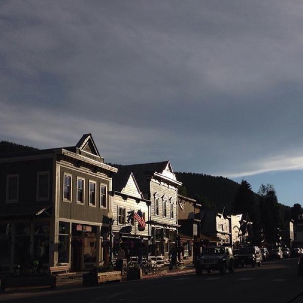 Strolling along Elk Ave, beautiful evening in Crested Butte, Co